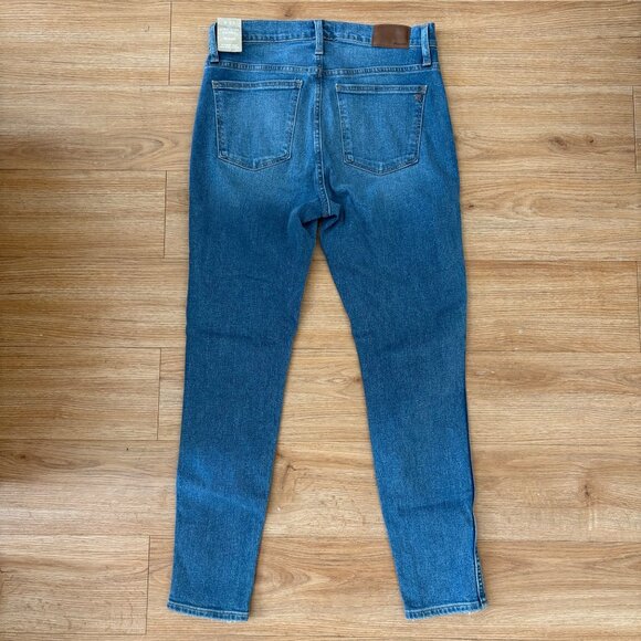 Madewell 10” High Rise Button Fly Denim Skinny Jeans Blue NWT Women’s Size 29 - Picture 2 of 10